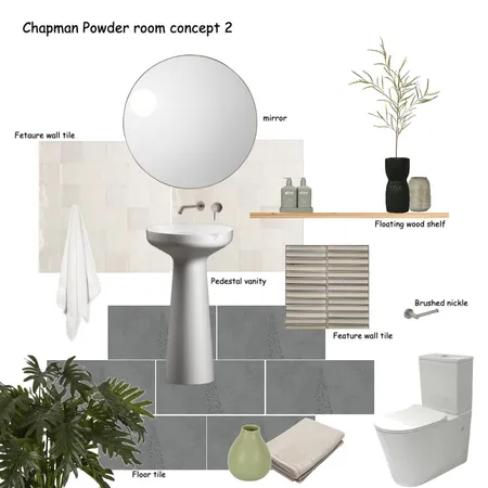 Chapman powder room concept 2 Interior Design Mood Board by Susan Conterno on Style Sourcebook