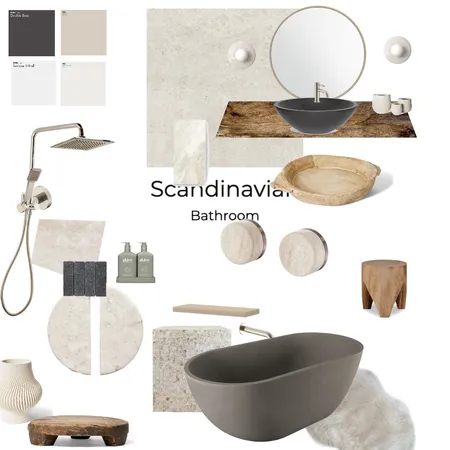 Scandinavian Bathroom roon Interior Design Mood Board by taysim77@gmail.com on Style Sourcebook