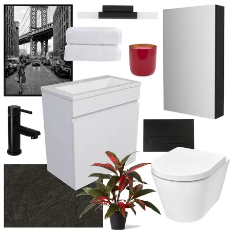 Monochrome Mood | Ensuite with Jazz Shaver Interior Design Mood Board by Timberline on Style Sourcebook