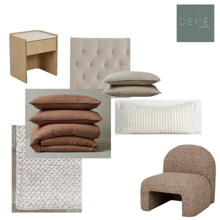 Lola House 1 Guest Bedroom Interior Design Mood Board by Demé Interiors on Style Sourcebook