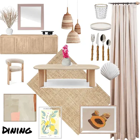 Boho Dining Interior Design Mood Board by Haninha on Style Sourcebook