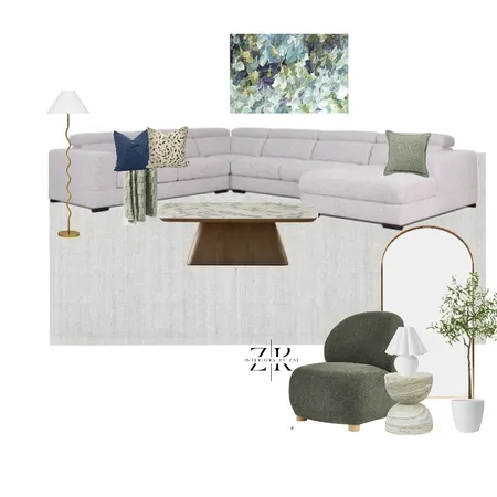 Classic Olive Family Living Interior Design Mood Board by Interiors By Zai on Style Sourcebook