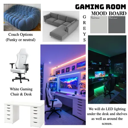 Gaming Room Mood Board Interior Design Mood Board by SkyJadeInteriors on Style Sourcebook