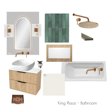 King Place Bathroom Interior Design Mood Board by krystiebelle on Style Sourcebook