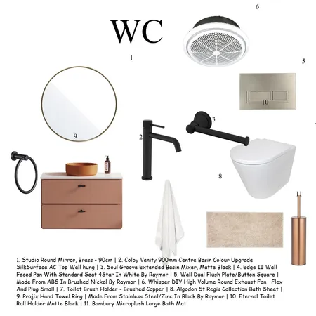 WC Interior Design Mood Board by info.landaconcepts@gmail.com on Style Sourcebook