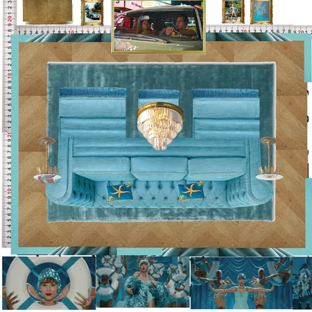 Cinema Blue Colour Drench Interior Design Mood Board by dl2407 on Style Sourcebook