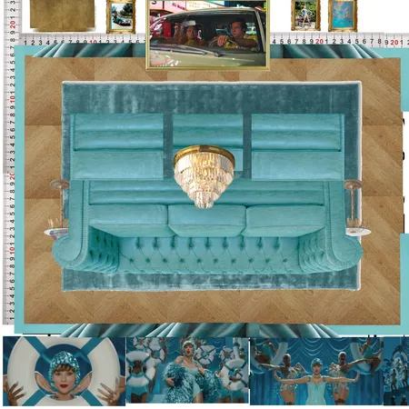 Cinema Blue Colour Drench Interior Design Mood Board by dl2407 on Style Sourcebook