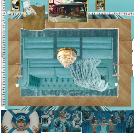 Cinema Blue Colour Drench Interior Design Mood Board by dl2407 on Style Sourcebook