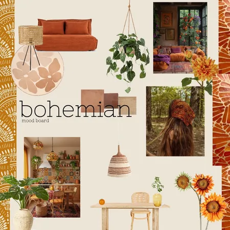 Bohemian Mood Board Interior Design Mood Board by rachelengen@outlook.com on Style Sourcebook