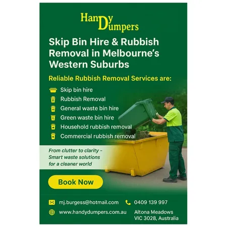 Skip Bin Hire & Rubbish Removal in Melbourne’s Western Suburbs – Handy Dumpers Interior Design Mood Board by handydumpers on Style Sourcebook
