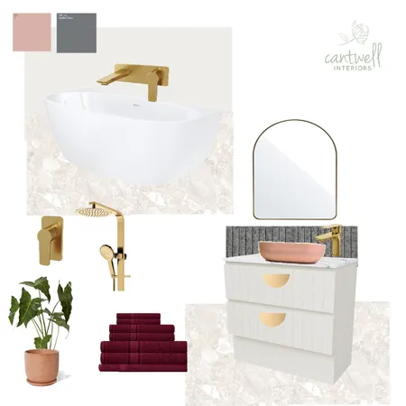 Feminine bathroom Interior Design Mood Board by Cantwell Interiors on Style Sourcebook