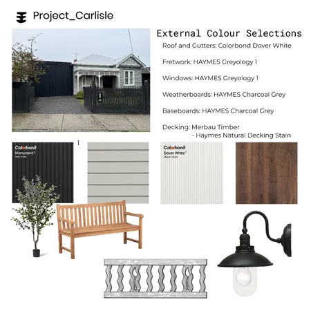 External Colour Selections Interior Design Mood Board by lukey8 on Style Sourcebook