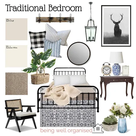 Traditional Bedroom Interior Design Mood Board by Ladybird on Style Sourcebook