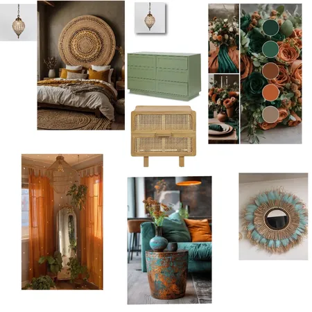 mood board habitacion boho chic Interior Design Mood Board by rosanaraclei1962@gmail.com. on Style Sourcebook