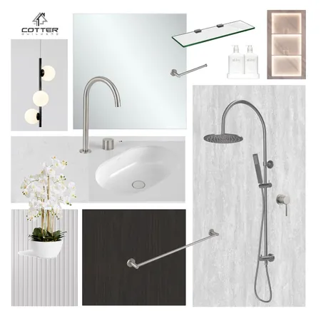 Opalia - Main Bathroom Interior Design Mood Board by Cotter Builders on Style Sourcebook