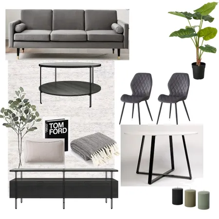 Postmark 1 bed living room Dark Grey Interior Design Mood Board by Lovenana on Style Sourcebook