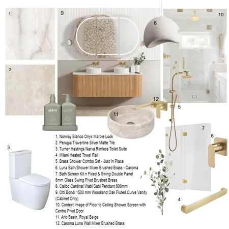 Modern Classic Bathroom Interior Design Mood Board by TarveranInteriors on Style Sourcebook