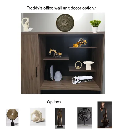Freddy's Office Wall Unit decor Option1 Interior Design Mood Board by Asma Murekatete on Style Sourcebook