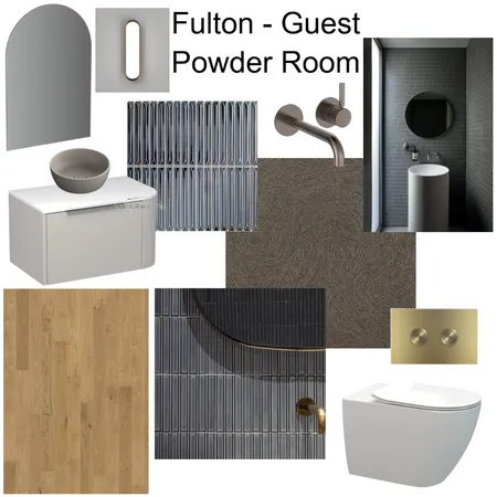 Fulton Apartment - Guest Powder Room Interior Design Mood Board by JJID Interiors on Style Sourcebook