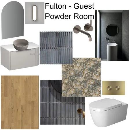 Fulton Apartment - Guest Powder Room Interior Design Mood Board by JJID Interiors on Style Sourcebook