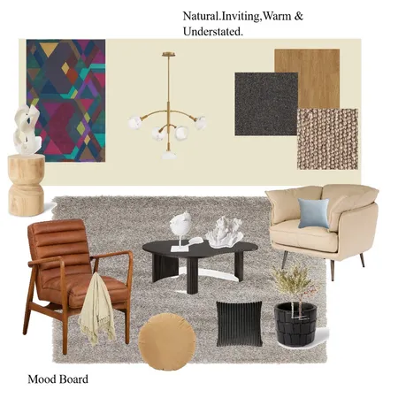 Natural, Inviting Living Room Interior Design Mood Board by Nobs on Style Sourcebook