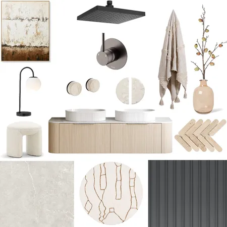 Calm mediterranean bathroom Interior Design Mood Board by Julia Downs Studio on Style Sourcebook
