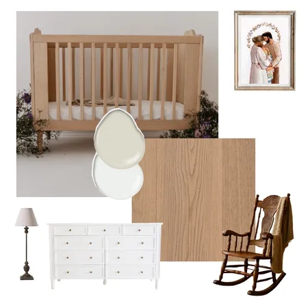 Cottage Farmhouse Nursery - Sample Board Interior Design Mood Board by RACHMCEACHRAN on Style Sourcebook