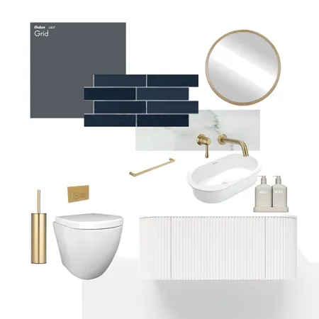 Powder Room Sample Board Interior Design Mood Board by Design by Uliana on Style Sourcebook