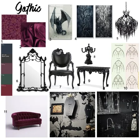 gothic moodboard Interior Design Mood Board by Taylor3310 on Style Sourcebook