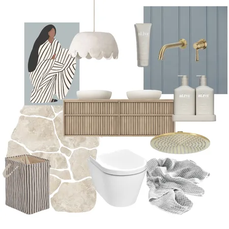 muted blue bathroom Interior Design Mood Board by zita2007 on Style Sourcebook