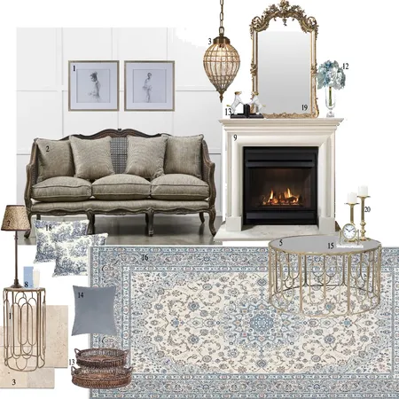 French Provincial Interior Design Mood Board by by Jenelle Suarez on Style Sourcebook
