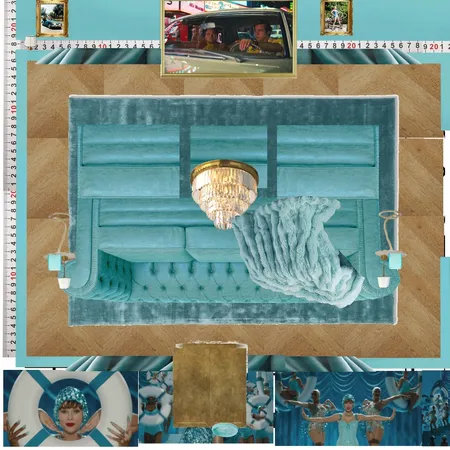 Cinema Blue Colour Drench Interior Design Mood Board by dl2407 on Style Sourcebook