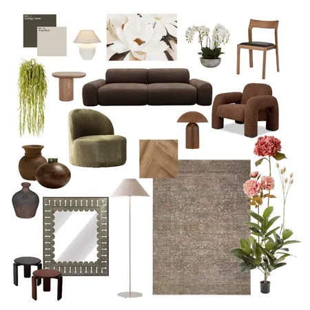 Roses and Greens Interior Design Mood Board by yassmenyousef on Style Sourcebook