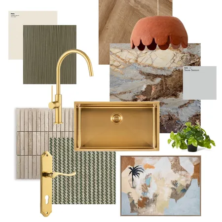 Kitchen Brushed Brass Vibe Interior Design Mood Board by Aquaperla on Style Sourcebook
