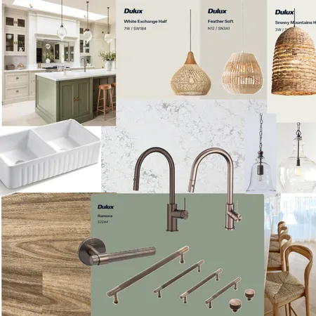 Kitchen green aged bronze Interior Design Mood Board by kathok on Style Sourcebook