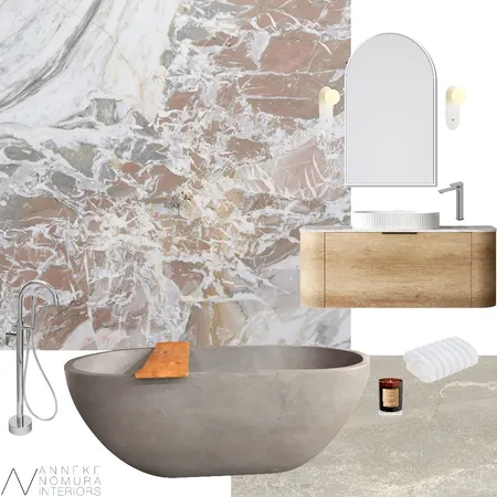Pink Marble Contemporary Bathroom Interior Design Mood Board by ANNEKE NOMURA INTERIORS on Style Sourcebook