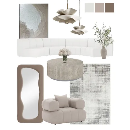 Minimal Neutral Living Space Interior Design Mood Board by Luxo Living on Style Sourcebook