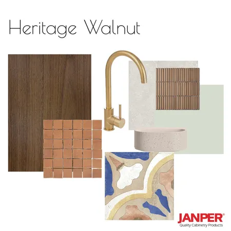 Heritage Walnut Interior Design Mood Board by beckdickson on Style Sourcebook