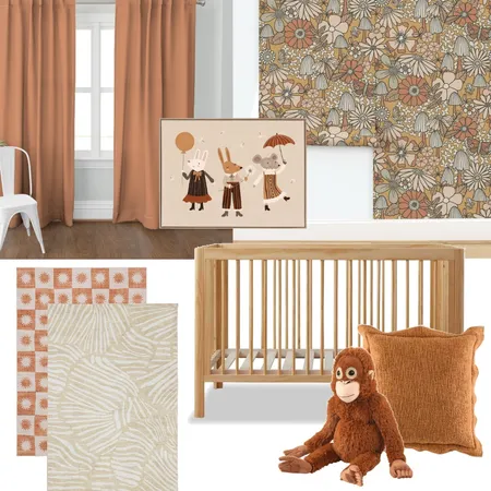 Whimsical Earth Tone Nursery Interior Design Mood Board by latheandquill on Style Sourcebook