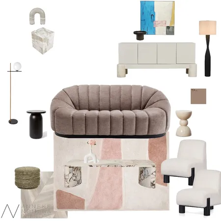 Contemporary Bold Neutral Living Room Interior Design Mood Board by ANNEKE NOMURA INTERIORS on Style Sourcebook