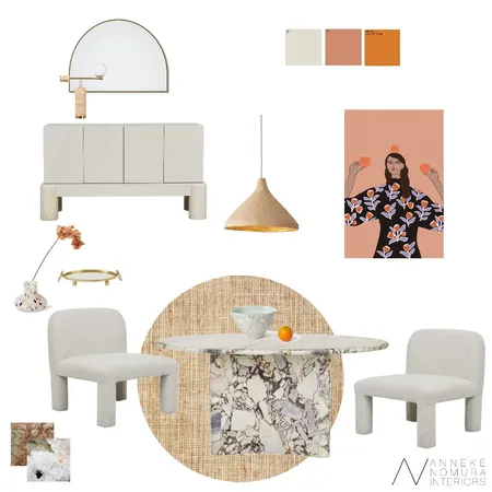 Italian Contemporary Dining Room Interior Design Mood Board by ANNEKE NOMURA INTERIORS on Style Sourcebook