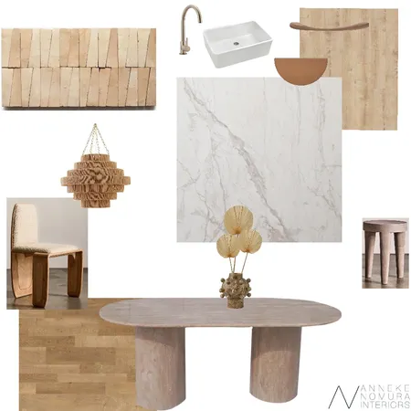 Faded Pink Marble Dining Room / Kitchen - w/ sink Interior Design Mood Board by ANNEKE NOMURA INTERIORS on Style Sourcebook