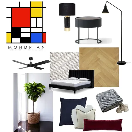 MONDRIAN BEDROOM Interior Design Mood Board by Linav on Style Sourcebook
