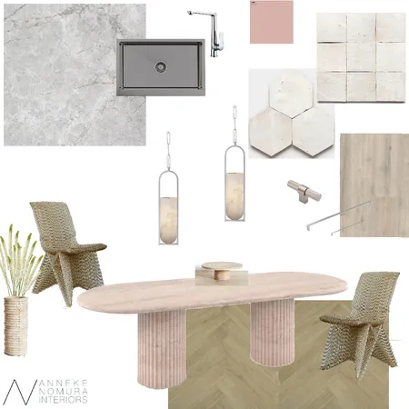 Pink Marble Dining Room / Kitchen Interior Design Mood Board by ANNEKE NOMURA INTERIORS on Style Sourcebook