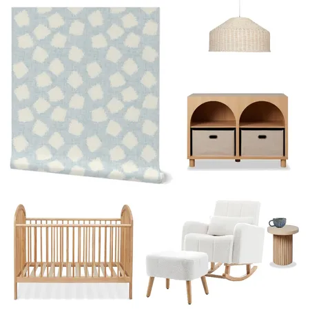 Japandi Nursery Wallpaper Interior Design Mood Board by ashclarkart on Style Sourcebook