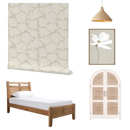 Japandi Abstract Wallpaper for Kid’s Room Decor Interior Design Mood Board by ashclarkart on Style Sourcebook