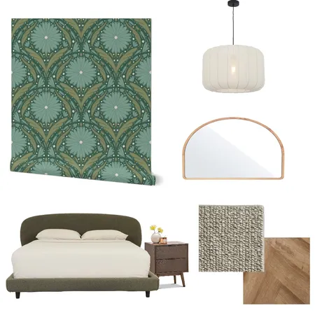 Art Nouveau Floral Wallpaper for Bedroom  Decor Interior Design Mood Board by ashclarkart on Style Sourcebook