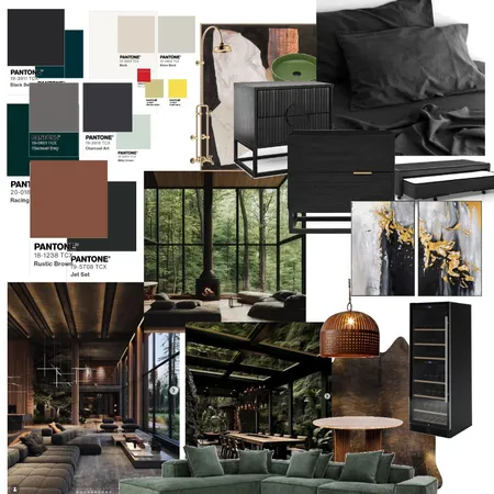 Dark Forest Shelter Interior Design Mood Board by Asuna on Style Sourcebook