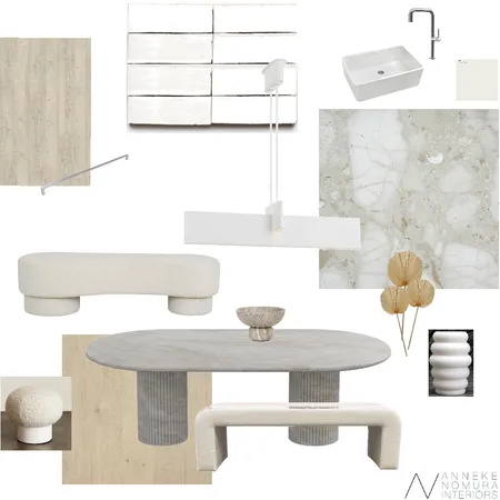 Pale Green Marble Dining / Kitchen Interior Design Mood Board by ANNEKE NOMURA INTERIORS on Style Sourcebook