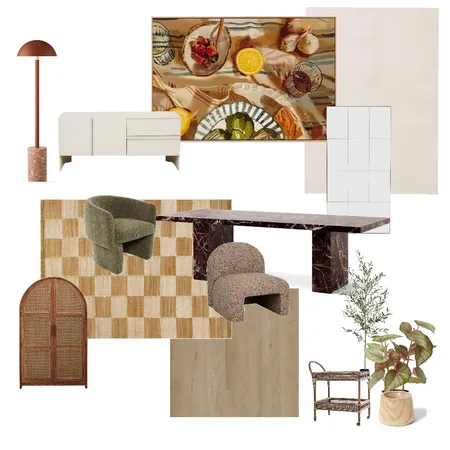 Eclectic sample board- Assignment 3 Part A Interior Design Mood Board by Charli.mio on Style Sourcebook